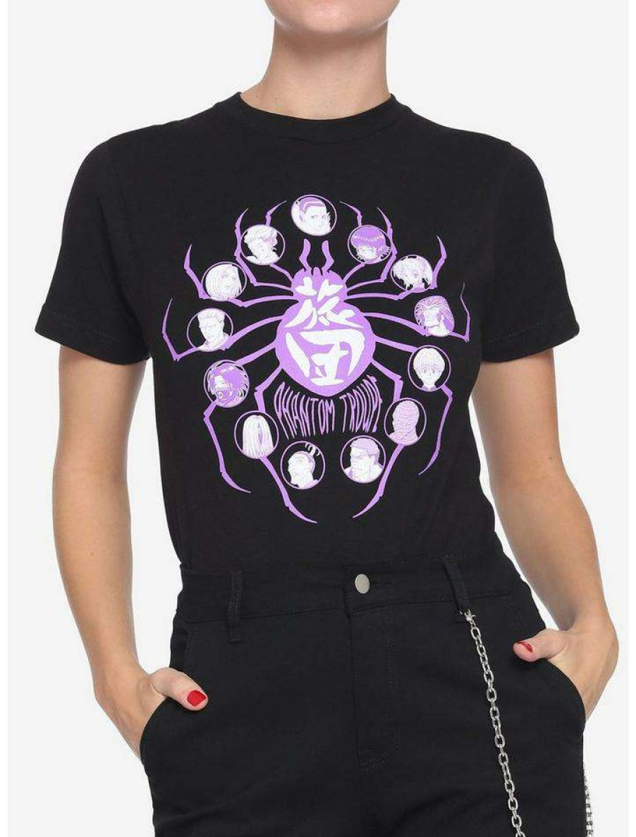 Tees * | Promo Hunter X Hunter Twelve-Legged Spider Boyfriend Fit Girls T-Shirt Purple