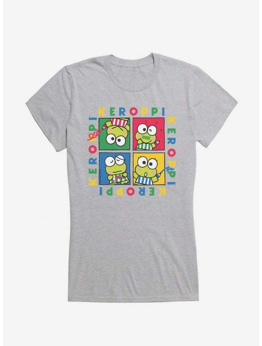 Tees * | Promo Keroppi Four Square Girls T-Shirt