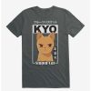 Guys * | Cheap Fruits Basket Kyo Sohma Stupid Cat T-Shirt Charcoal