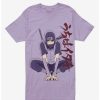 Tees * | Top 10 Naruto Shippuden Itachi Jumbo Print T-Shirt Dark Purple