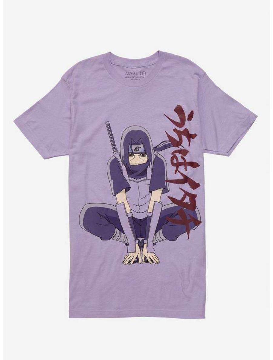 Tees * | Top 10 Naruto Shippuden Itachi Jumbo Print T-Shirt Dark Purple