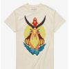 Guys * | Outlet Studio Ghibli Princess Mononoke Ashitaka & Yakul T-Shirt Sand