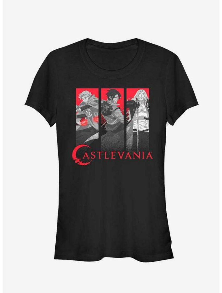 Tees * | Best Deal Castlevania Trio Box Up Girls T-Shirt Black