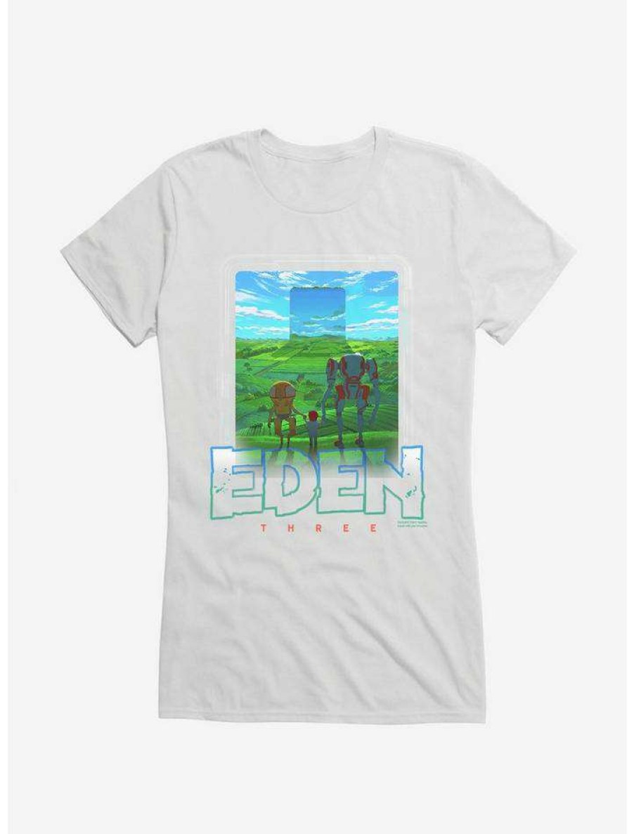 Tees * | Wholesale Eden Three Garden Logo Girls T-Shirt White