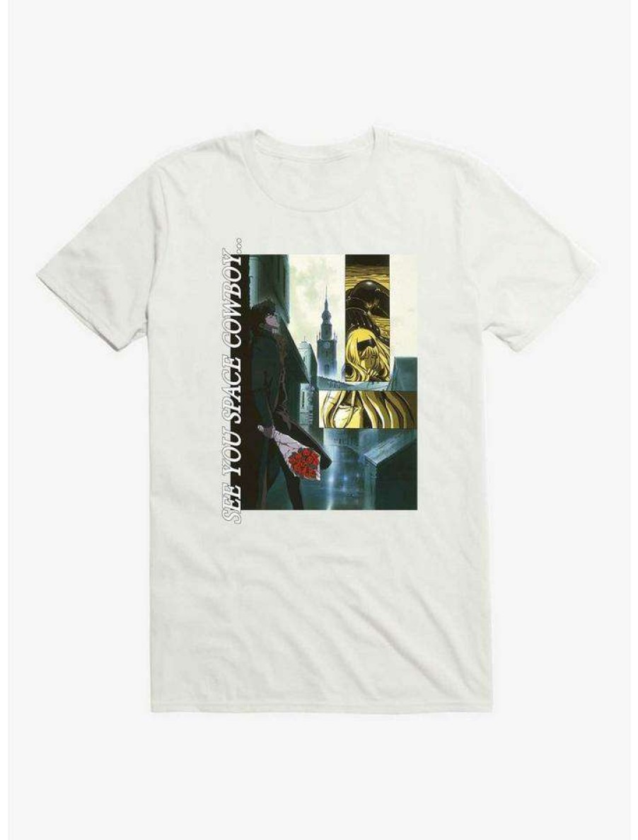 Guys * | Buy Cowboy Bebop Multi Character Shots T-Shirt White