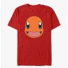 Guys * | Promo Pokemon Charizard Face T-Shirt Red