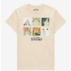 Tees * | Deals Studio Ghibli My Neighbor Totoro Art Grid Boyfriend Fit Girls T-Shirt Multi