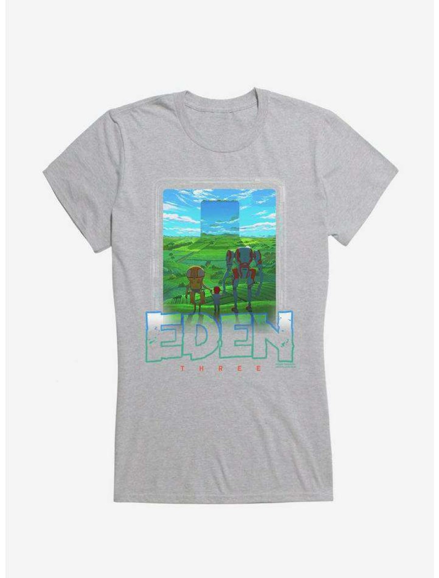 Tees * | Cheapest Eden Three Garden Logo Girls T-Shirt Heather