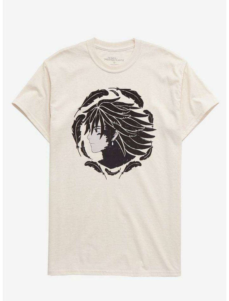 Guys * | Hot Sale Studio Ghibli Howl'S Moving Castle Bird Form T-Shirt Sand