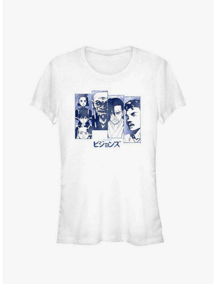 Tees * | Top 10 Star Wars: Visions The Elder Character Panels Girls T-Shirt White