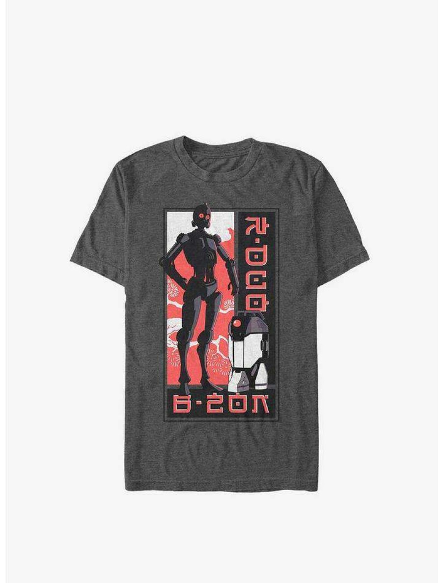 Guys * | Budget Star Wars: Visions Anime Droids T-Shirt Char Htr