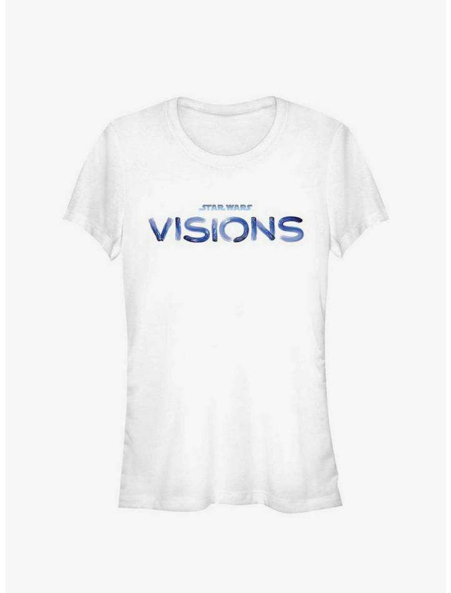 Tees * | Discount Star Wars: Visions Large Logo Girls T-Shirt White