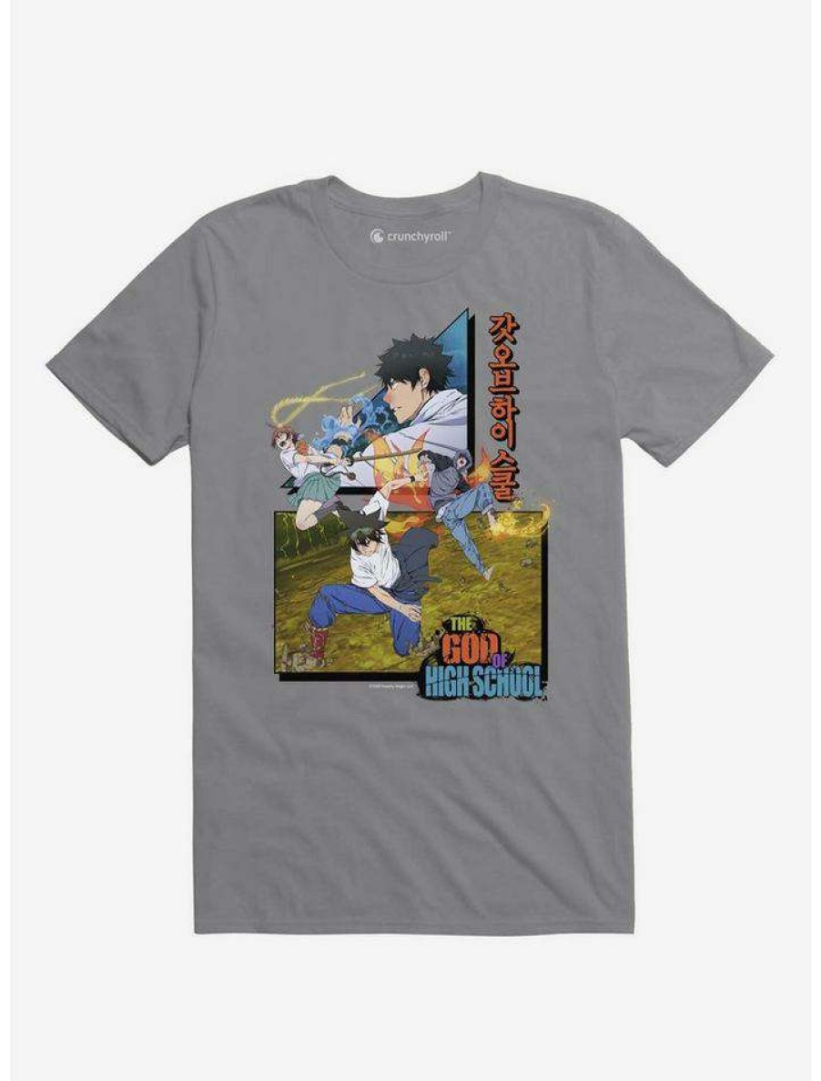 Guys * | Brand New The God Of High School Action Group T-Shirt Storm Grey