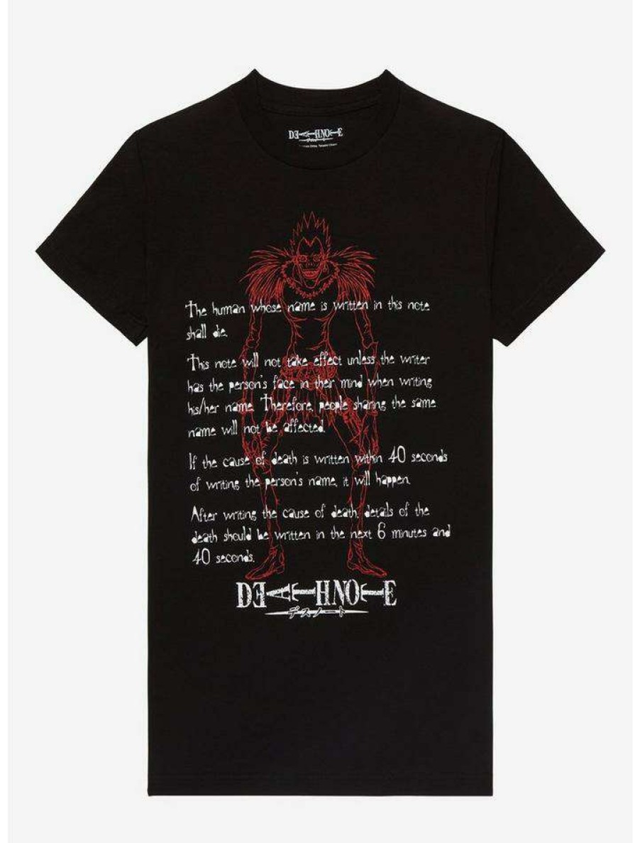 Tees * | Budget Death Note Rules Ryuk T-Shirt Multi