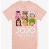 Tees * | Deals Jojo'S Bizarre Adventure: Stone Ocean Pink Panel Boyfriend Fit Girls T-Shirt Multi