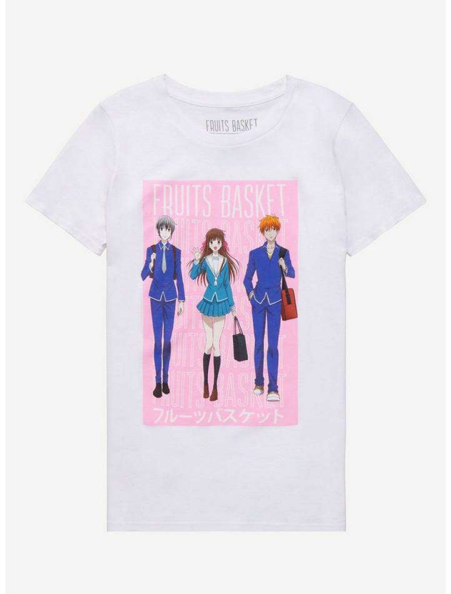 Tees * | Promo Fruits Basket School Trio Girls T-Shirt Multi