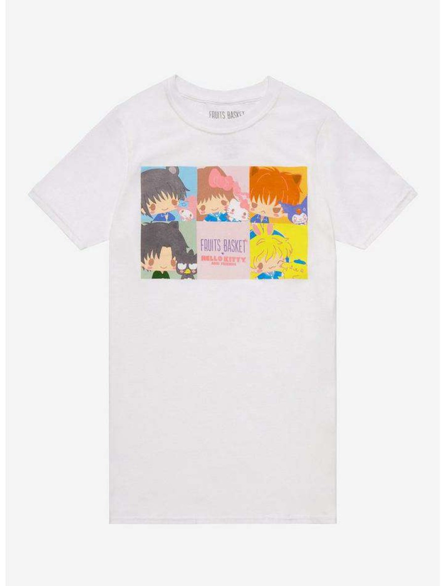 Tees * | Promo Fruits Basket X Hello Kitty And Friends Chibi Group Girls T-Shirt Multi