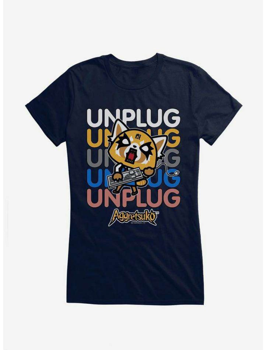 Tees * | Wholesale Aggretsuko Unplug Girls T-Shirt