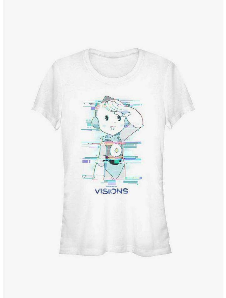 Tees * | Wholesale Star Wars: Visions T0-B1 Salute Girls T-Shirt White