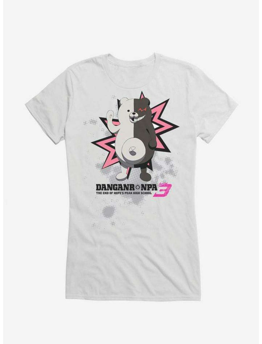 Tees * | Coupon Danganronpa 3 Monokuma Standing Girls T-Shirt White