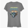 Tees * | Wholesale Star Wars: Visions Boba Fett Jetpack Girls T-Shirt Charcoal