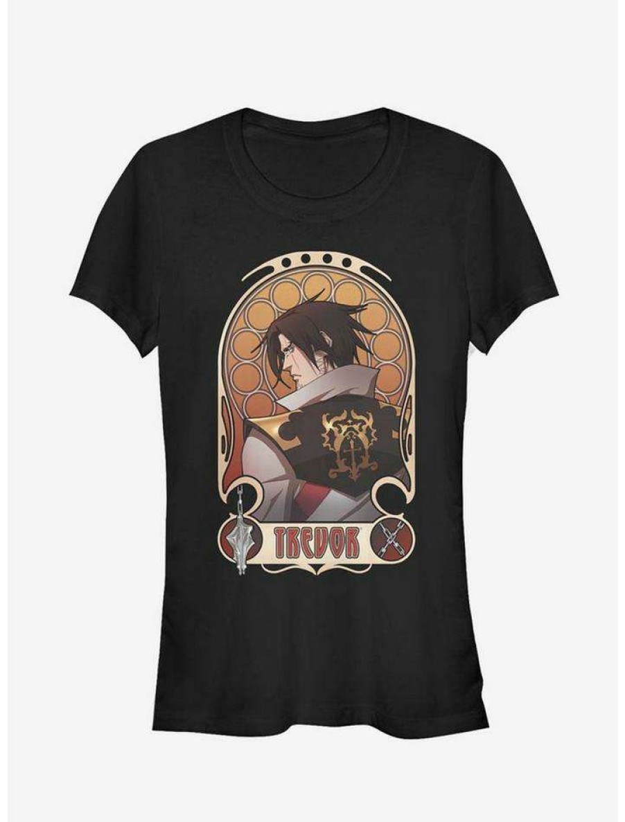 Tees * | Wholesale Castlevania Trevor Nouveau Girls T-Shirt Black