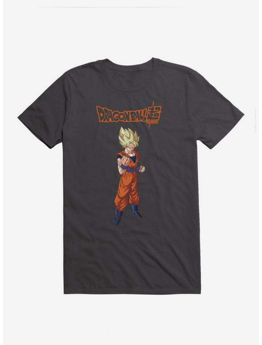 Guys * | Best Deal Dragon Ball Super Super Saiyan Goku Extra Soft T-Shirt Charcoal