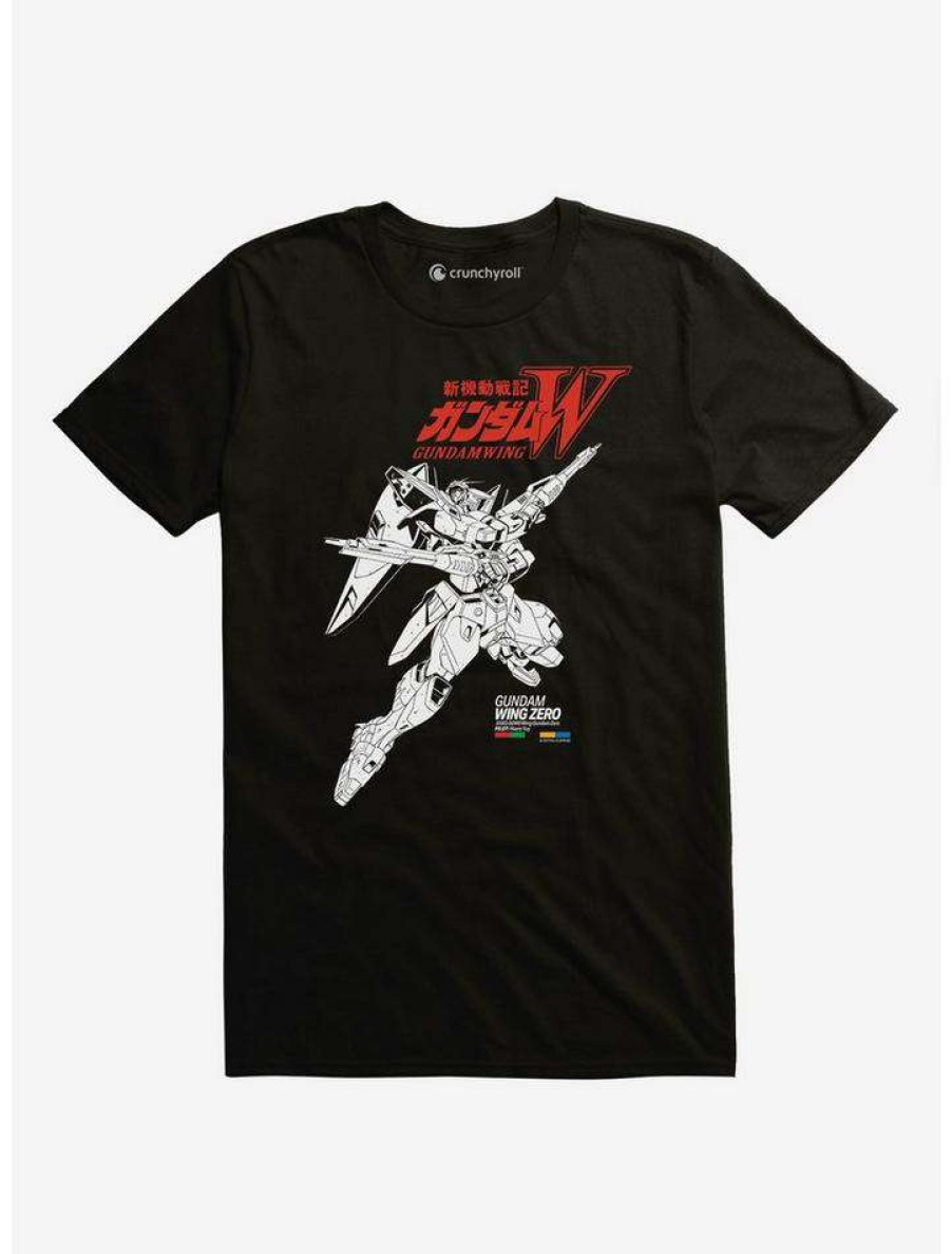 Guys * | Best Pirce Mobile Suit Gundam Wing Zero T-Shirt Black