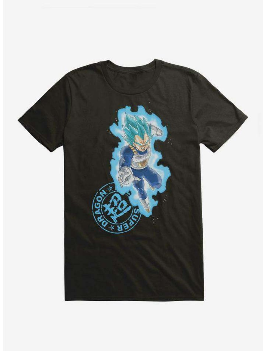 Guys * | Flash Sale Dragon Ball Super Super Saiyan Blue Vegeta T-Shirt Black