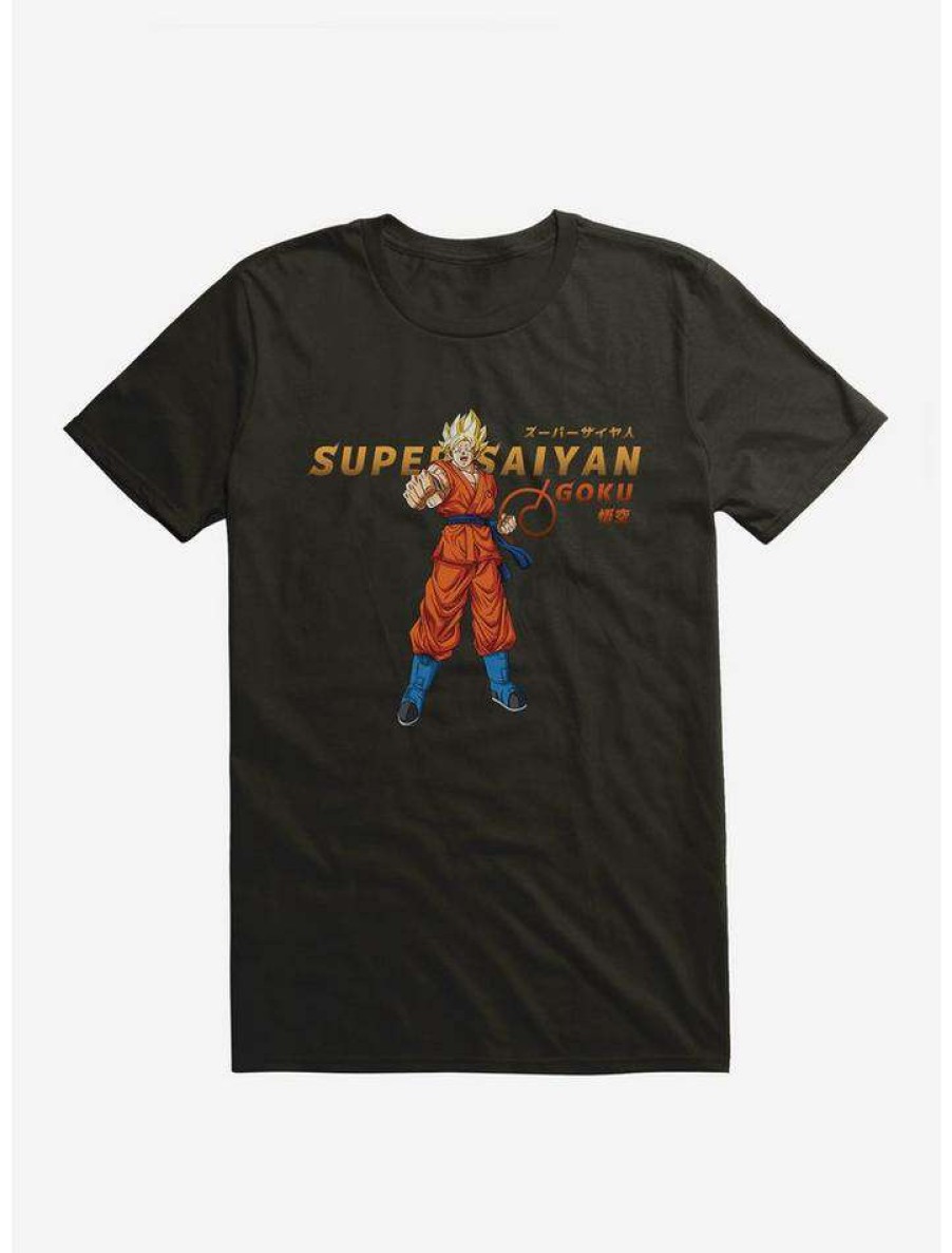 Guys * | Best Deal Dragon Ball Super Super Saiyan Goku Stance Extra Soft T-Shirt Black