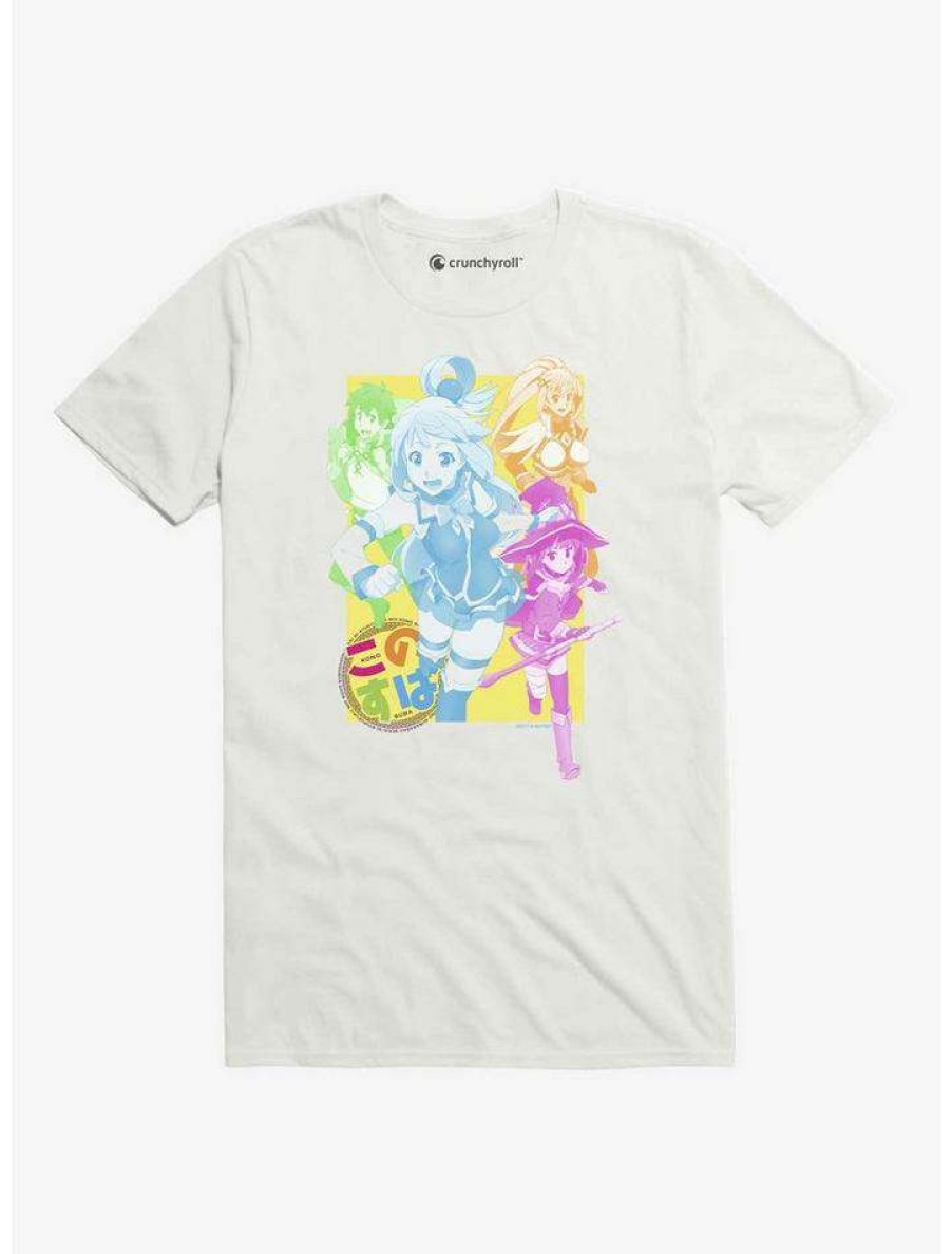 Guys * | Best Sale Konosuba Megumin And Aqua T-Shirt White