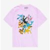 Tees * | Top 10 Pokemon Eeveelutions Boyfriend Fit Girls T-Shirt Plus Size Multi