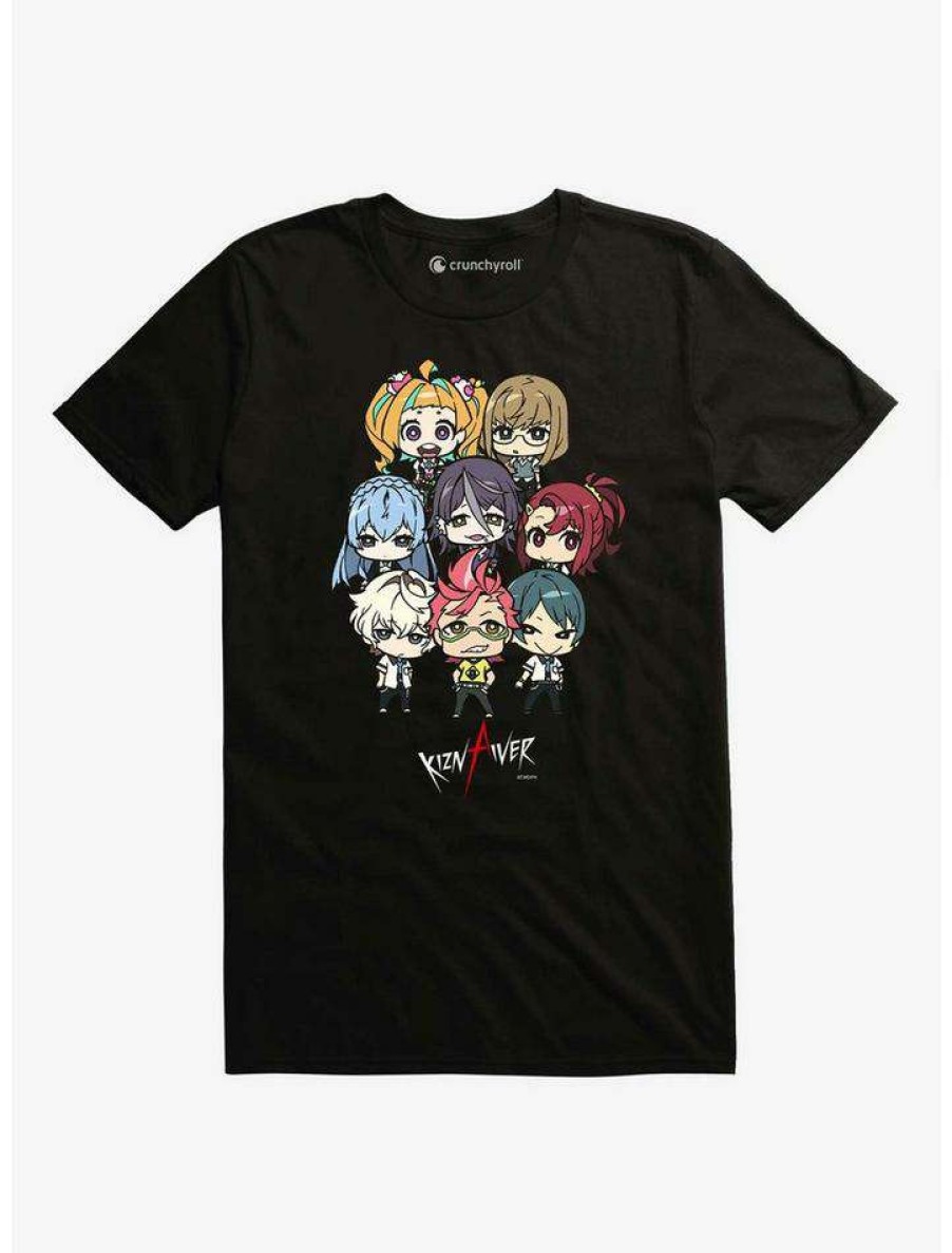 Guys * | Cheapest Chibi Characters Print On T-Shirt Black