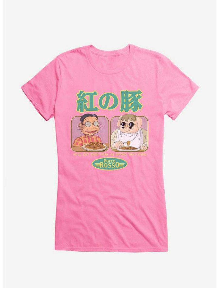 Tees * | Outlet Studio Ghibli Porco Rosso Eat First Girls T-Shirt