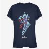 Tees * | Promo Marvel Ms. Marvel The Magnificent Girls T-Shirt Navy