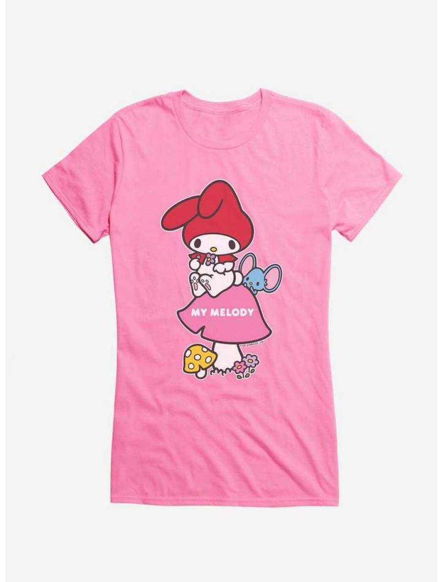 Tees * | Top 10 My Melody Mushroom Girls T-Shirt