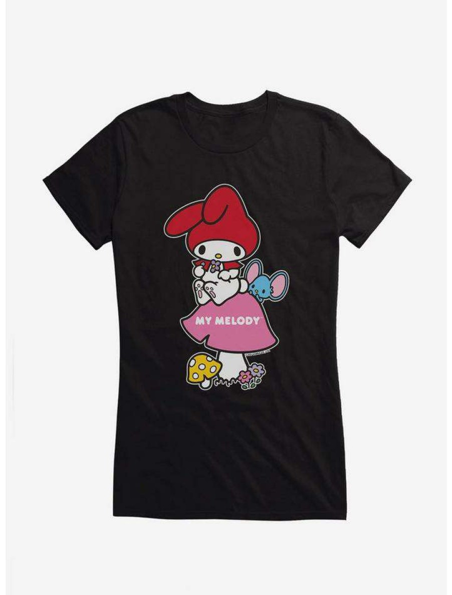 Tees * | Top 10 My Melody Mushroom Girls T-Shirt