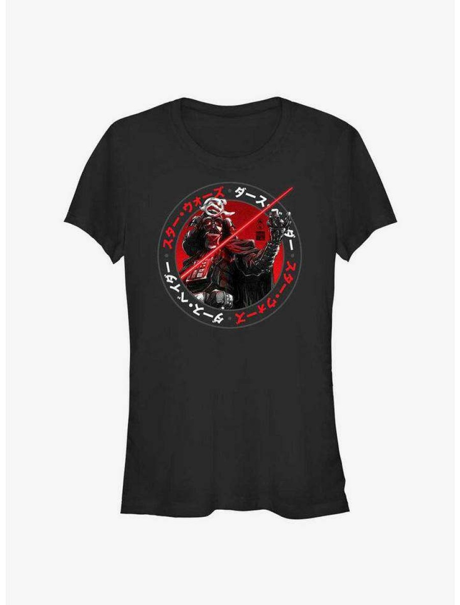 Tees * | Best Pirce Star Wars: Visions Samurai Vader Girls T-Shirt Black