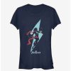 Tees * | Coupon Marvel Miss Marvel Girls T-Shirt Navy