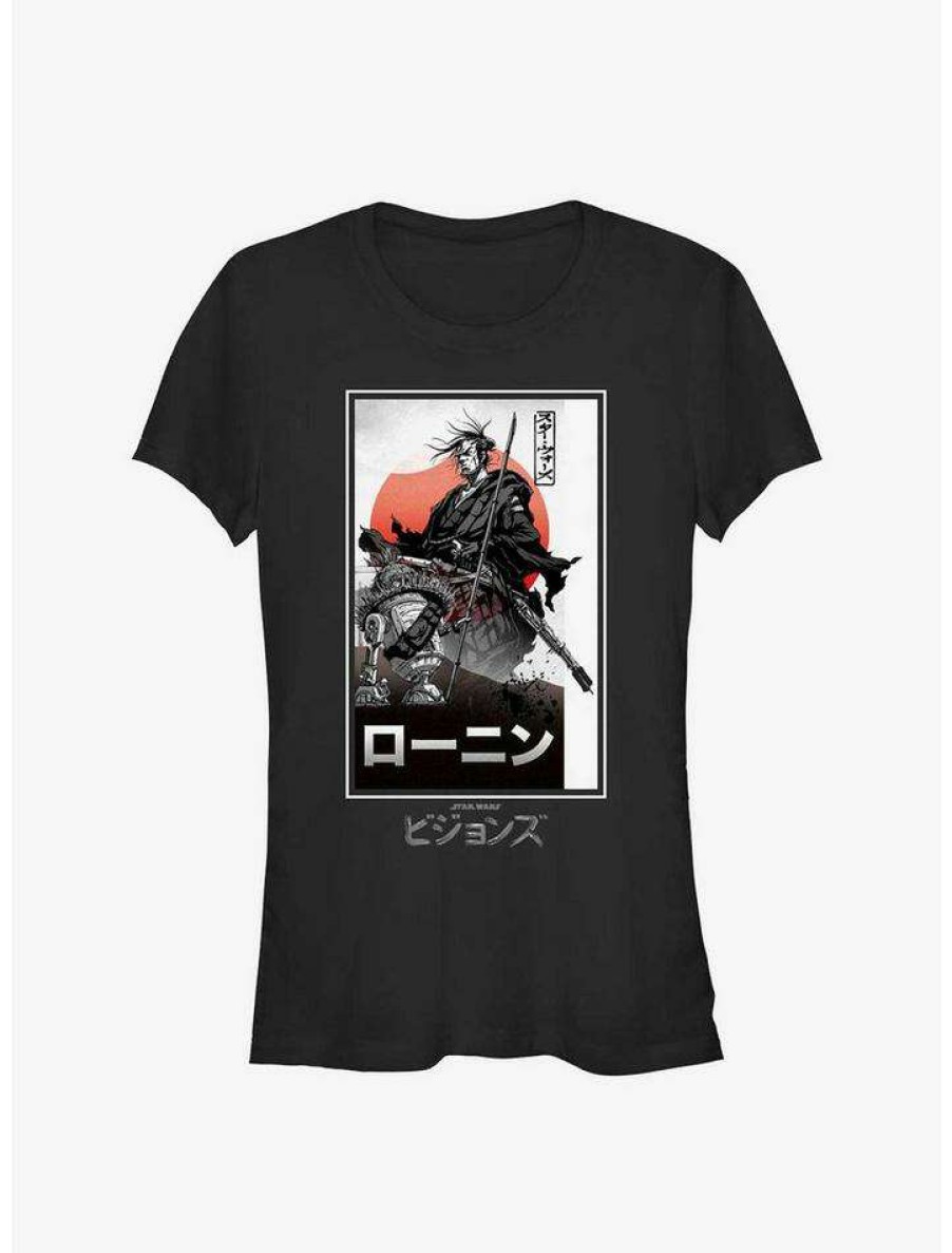 Tees * | Best Pirce Star Wars: Visions The Duel Ronin Girls T-Shirt Black