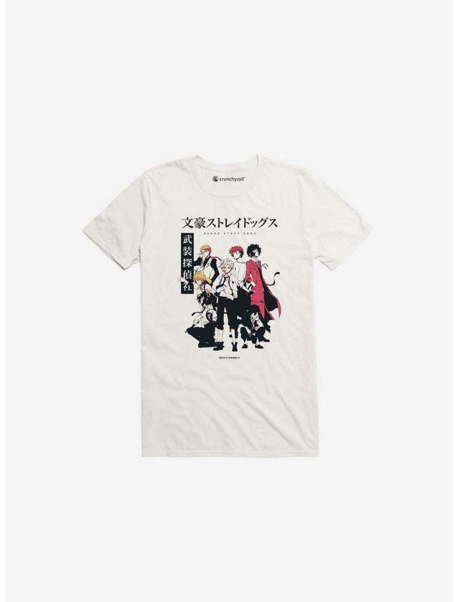 Guys * | Budget Bungo Stray Dogs Group T-Shirt White