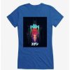 Tees * | Promo Eden Robot Silhouettes Logo Girls T-Shirt Royal