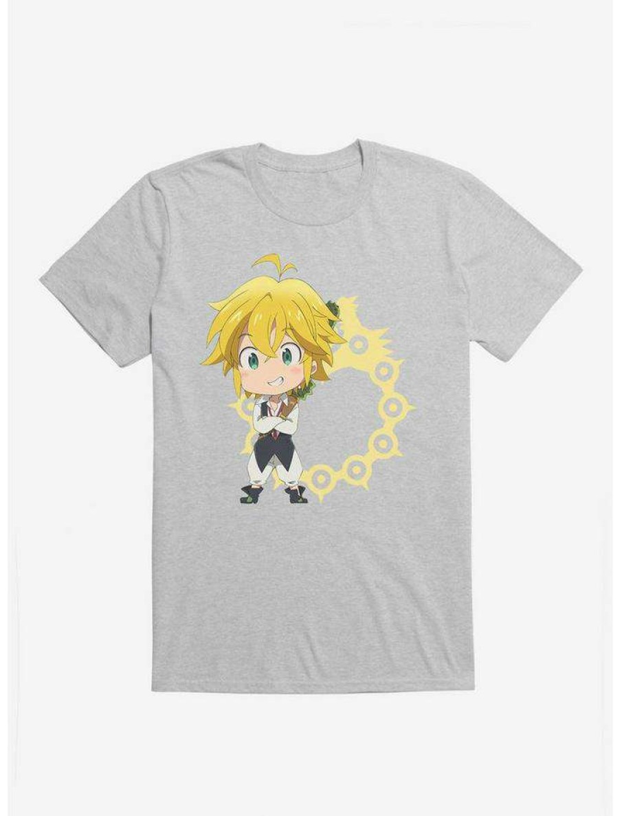 Guys * | Hot Sale The Seven Deadly Sins Meliodas T-Shirt Heather Grey