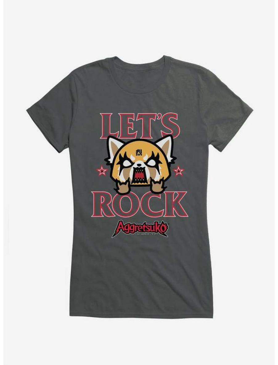 Tees * | Best Reviews Of Aggretsuko Let'S Rock Girls T-Shirt