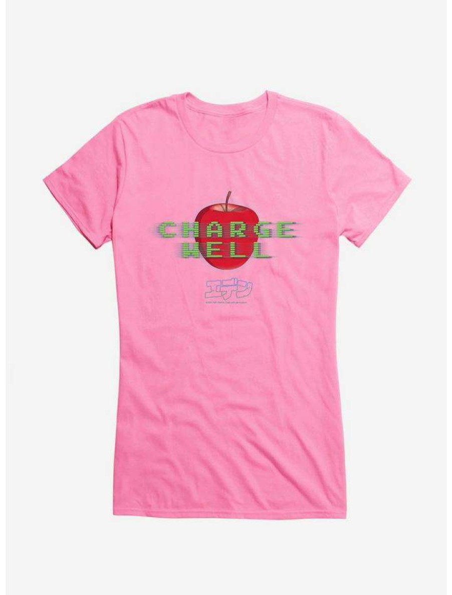 Tees * | Top 10 Eden Charge Well Apple Logo Girls T-Shirt Charity Pink