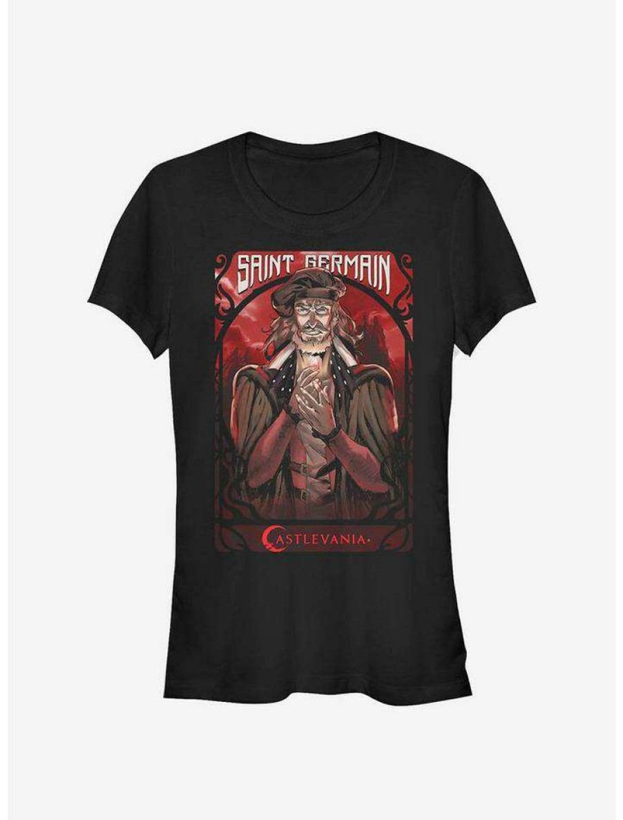 Tees * | Promo Castlevania Saint Germain Girls T-Shirt Black