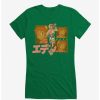 Tees * | Best Deal Eden Sara Japanese Text Logo Girls T-Shirt Kelly Green