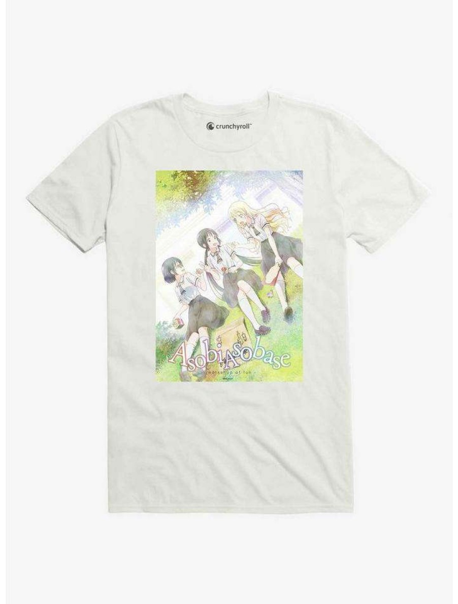 Guys * | Brand New Asobi Asobase Kv T-Shirt White