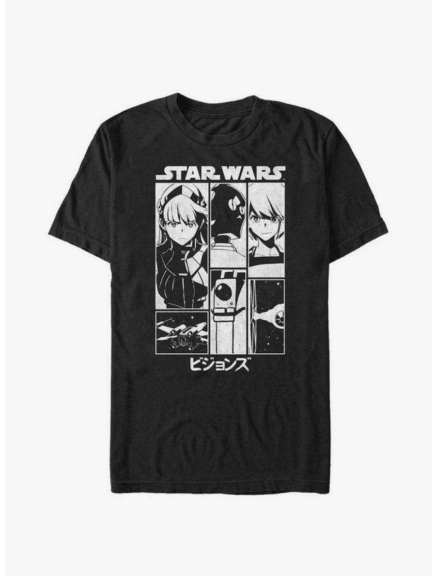 Guys * | Best Pirce Star Wars: Visions The Twins Poster T-Shirt Black