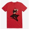 Guys * | Top 10 My Hero Academia Riot T-Shirt Red